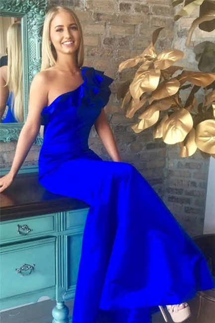 Glamorous Falbala Ruffle Lace Appliques Prom Dresses | Sexy Mermaid Sleeveless Evening Dresses