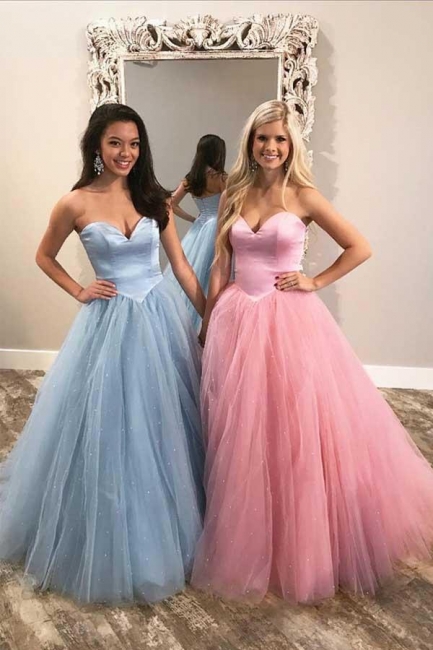 Glamorous Sweetheart Sheer Prom Dresses | Sleeveless Evening Dresses with Beads