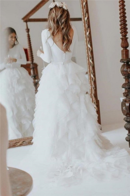 Gorgeous Applique Wedding Dresses | Side slit Mermaid Sleeveless Floral Bridal Gowns