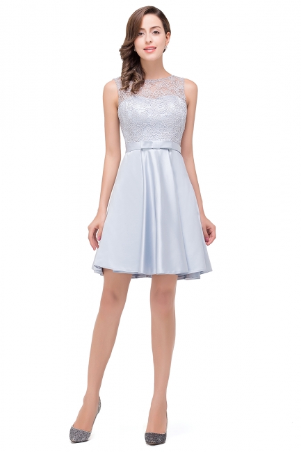 Sleeveless Short Zipper Elegant Lace Homecoming Dress