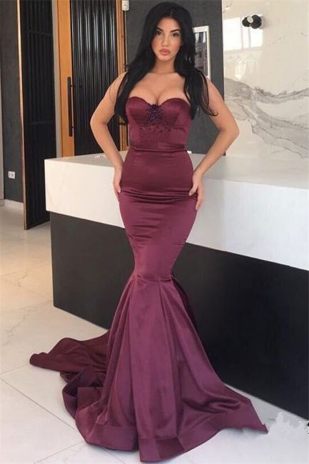 New Arrival Mermaid Evening Dresses  | Sweetheart Beads Sexy Prom Dresses