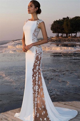 Sexy Trumpet/Mermaid Appliques Jewel Straps Teenage Long Online Prom Dress Sale | Suzhoudress UK_1