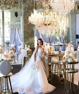 Gorgeous Spaghetti Straps Sleeveless Wedding Dress Mermaid Lace Appliques | Bridal Gowns Online_4