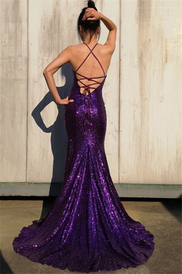 Glamour Purple Halter Teenage Sexy Trumpet/Mermaid Floor-Length Online Prom Dress Sale | Suzhoudress UK_2