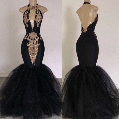 Gorgeous Backless Keyhole Prom Dresses Long With Lace Appliques_3