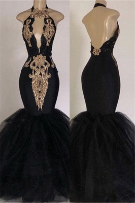 Gorgeous Backless Keyhole Prom Dresses Long With Lace Appliques_1