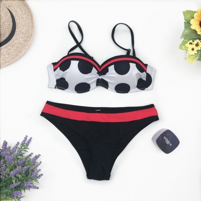 Sweetheart Straps Polka Dots Two-piece Bikini Sets_6