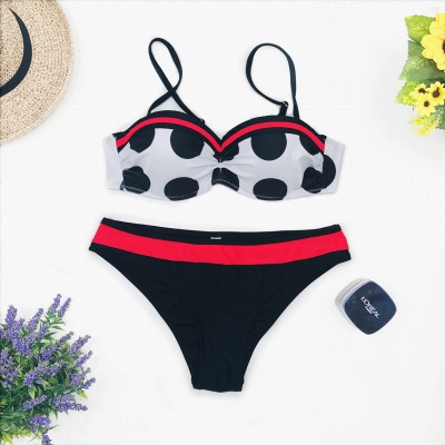 Sweetheart Straps Polka Dots Two-piece Bikini Sets_3