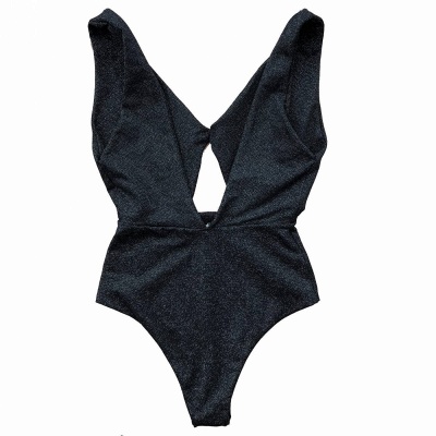 Deep V-neck Cut-out One-piece Maillot Beachwears_6