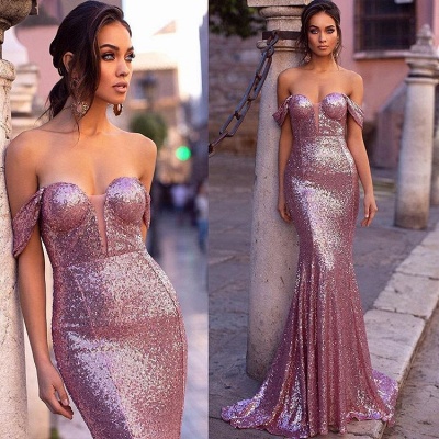 Sexy Purple Off-The-Shoulder Sequins Trumpet Long Evening Gown | Suzhou UK Online Shop_2