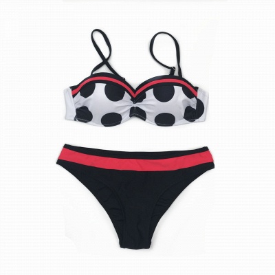 Sweetheart Straps Polka Dots Two-piece Bikini Sets_7