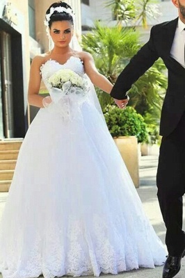 Newest A-line Sweetheart Lace  Bride Dresses  Sleeveless Sexy Wedding Dress Online BA7292_2