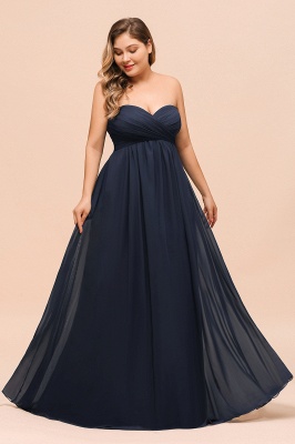 Affordable Strapless Sweetheart Long Bridesmaid Dress with Ruffle_8
