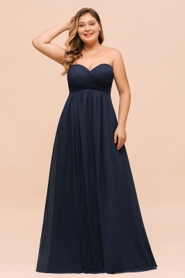 Affordable Strapless Sweetheart Long Bridesmaid Dress with Ruffle_6