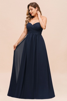 Affordable Strapless Sweetheart Long Bridesmaid Dress with Ruffle_5