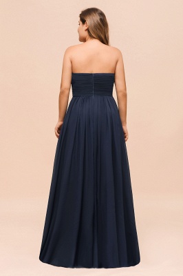 Affordable Strapless Sweetheart Long Bridesmaid Dress with Ruffle_3