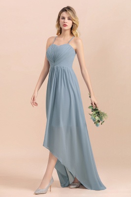 Spaghetti Straps Sweetheart Soft Chiffon Hi-Lo Bridesmaid Dress_8