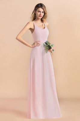 Dreamful Straps Aline Pink Wedding party Dress Beach Wedding Wear Dress_6