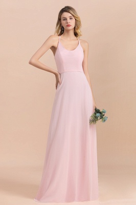 Dreamful Straps Aline Pink Wedding party Dress Beach Wedding Wear Dress_7