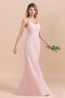 Dreamful Straps Aline Pink Wedding party Dress Beach Wedding Wear Dress_8