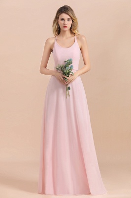 Dreamful Straps Aline Pink Wedding party Dress Beach Wedding Wear Dress_4