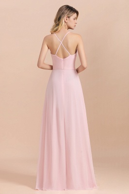Dreamful Straps Aline Pink Wedding party Dress Beach Wedding Wear Dress_3