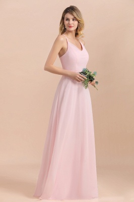 Dreamful Straps Aline Pink Wedding party Dress Beach Wedding Wear Dress_5
