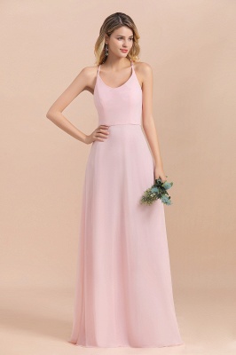 Dreamful Straps Aline Pink Wedding party Dress Beach Wedding Wear Dress_9