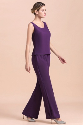 Purple Sleeveless Mother of Maid Dress Jumpsuit with Jacket_10