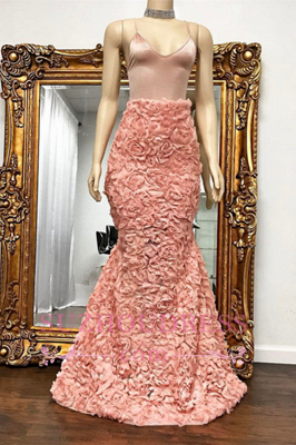 Floor Length Evening Gown  Gorgeous Spaghetti Strap Mermaid Prom Dress_2