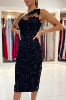 Black Short Prom Dresses | Lace Cocktail Dress_1