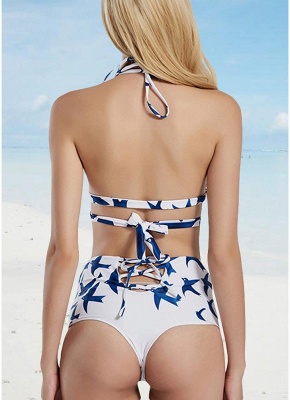 Womens Bikini Set Swimsuit High Waist Bandage Tank top Bathing Suit Swimsuit_3
