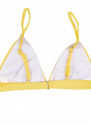 Womens Thong Bikini Set Spaghetti Strap Tank top Swimsuit Solid Swimsuit_5