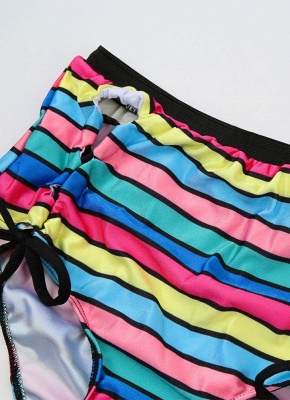 Stripe Halter Plus Size Swimsuit_4