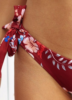 Women Tank Top Bikini Set UK Floraled Bandeau Strapless Bodycon Push Up Low Waist Hot Bathing Suit UK_3