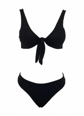 Hot Solid Color Bodycon Skimpy Women's Bikini Set UK_5