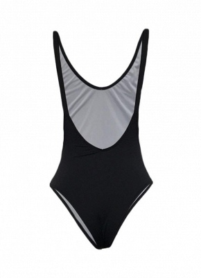 Plunge V Sexy Open Back One Piece Swimsuit_6