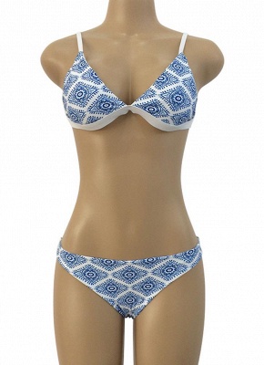 Geometric Print Wireless Swimsuits UK Bikini Set UK_6