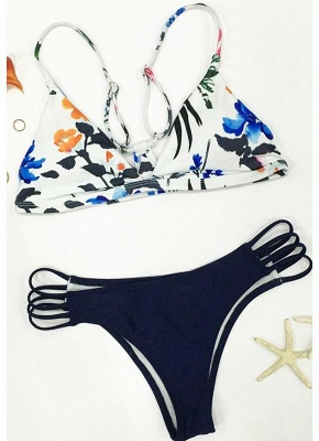 Hot Women Bikini Set UK Floral Wireless Strappy Bathing Suit UK_1