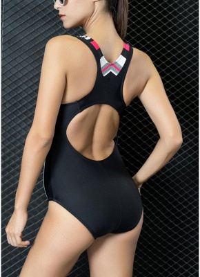 Women Sporty One-Piece Bathing Suit UK Cut Out Racer Back Padded Swimsuits UK Playsuit_4