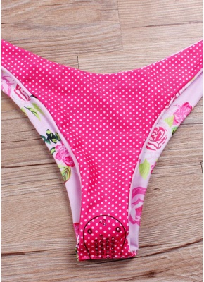 Women Bikini Set UK Floral Polka dots Print Bathing Suit UK Beach Wear Tank Top_4