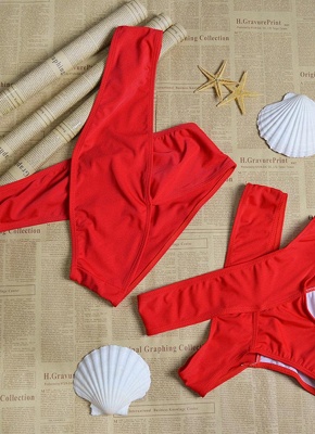 Hot Womens Bikini Set Cross Over Wireless Solid Swimsuits Beach Wear Tank top_4