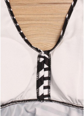 Modern Women Plus Size Striped Tankini Set Padding Shoulder Strap Beachwear Swimwear Swimsuit_5