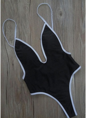 Women One-piece Bathing Suit UK Solid High Cut Thong Monokini Swimsuits UK Bathing Suit UK_8