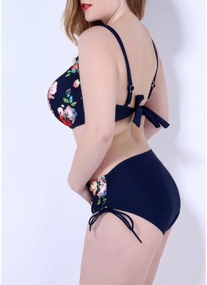 2xl Femmes Plus Size Floral Bikini Set Maillot de bain Underwire Bandage Maillots de bain maillot de bain_3