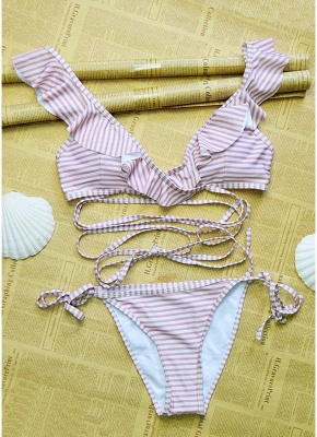 Hot Women Swimsuits UK Ruffles Bodycon Bikini Set UK Bathing Suit UK_4