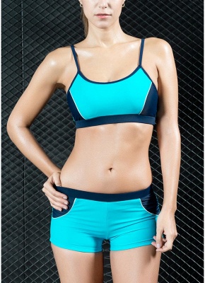 Sports Splicing Professional Racing Tank top Swimsuit_2