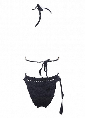 Women Crochet Shell Bikini Set UK Tassel Tank Top Bathing Suit UK Knitted Swimsuits UK_5