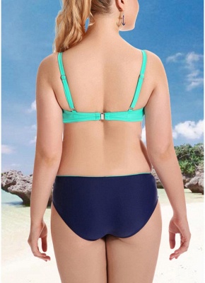 Women Big Tank Top Bikini Set UK Triangular Spaghetti Strap Bathing Suit UK_4