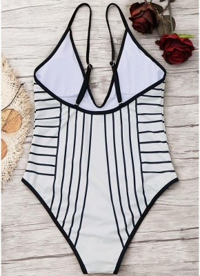Womens One Piece Swimsuit High Cut Sexy Open Back Bathing Suit Playsuit Jumpsuit Rompers_6